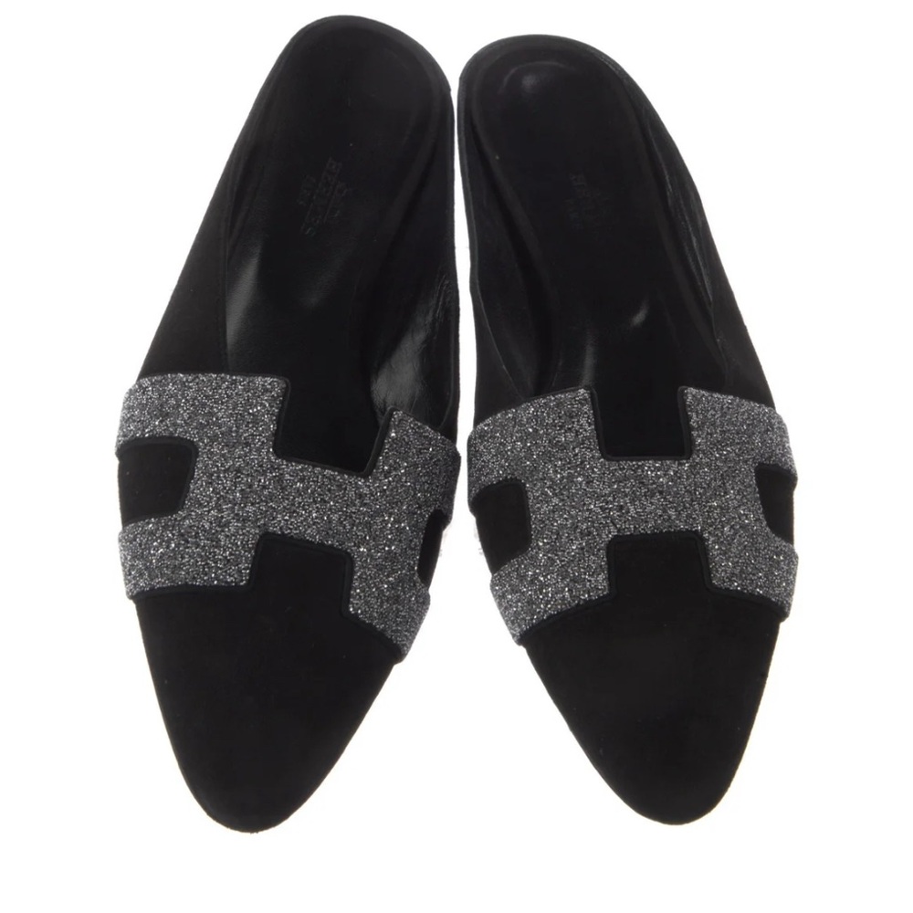 Hermes Roxane Suede Mules